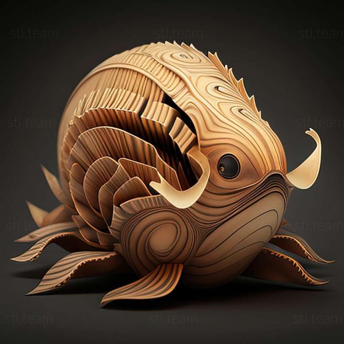 3D модель Мин моллюск известное животное (STL)